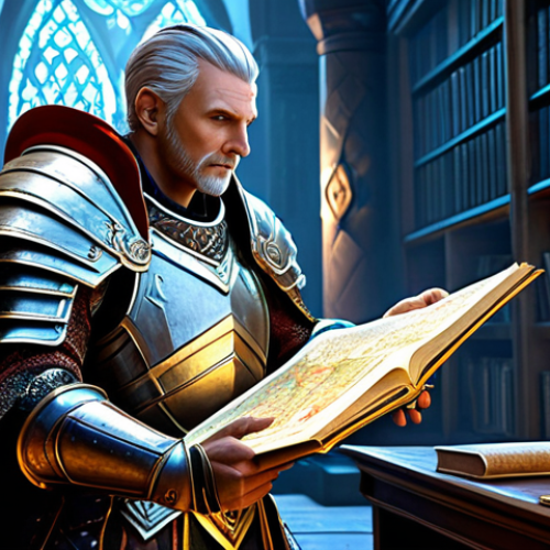 Home 22 The Knowledgeable Warrior**
* **Subject:** A wise-looking Aion warrior, fully clothed in detailed, modest armor. They are studying an ancient map illuminated by a magical light, showing boss spawn locations.
* **Environment:** A mystical library filled with scrolls and tomes, soft glowing light.
* **Style:** Professional digital art, emphasizing detail and atmosphere.
* **Quality:** Perfect anatomy, correct proportions, natural pose, well-formed hands, proper finger count, natural body proportions, high-resolution.
* **Safety:** Safe for work, appropriate content, fully clothed, professional, family-friendly.
**